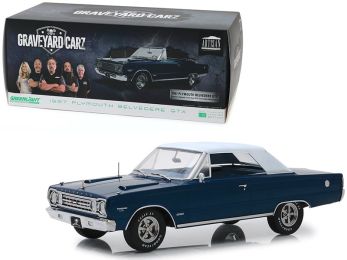 1967 Plymouth Belvedere GTX Convertible Dark Blue \Graveyard Carz\" (2012) TV Series 1/18 Diecast Model Car by Greenlight"""