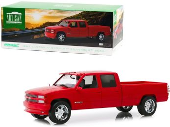 1997 Chevrolet Silverado 3500 Custom Pickup Truck Victory Red 1/18 Diecast Model Car by Greenlight