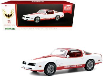 1978 Pontiac Firebird Macho T/A Trans Am \#171 of 204 by Mecham Design\" White and Red with Red Interior 1/18 Diecast Model Car by Greenlight"""
