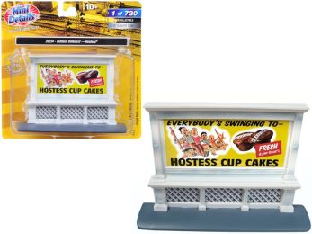 Outdoor Billboard \Hostess\" for 1/87 (HO) Scale Models by Classic Metal Works"""