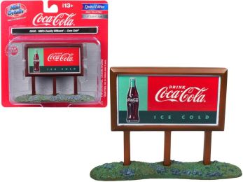 1960\'s Country Billboard \Coca-Cola\" for 1/87 (HO) Scale Models by Classic Metal Works"""