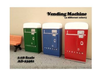 1 Piece Vending Machine Accessory Diorama Green For 1:18 Scale Models by American Diorama