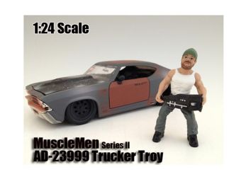 Musclemen \Trucker Troy\" Figure For 1:24 Scale Models by American Diorama"""