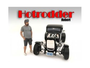 \Hotrodders\" Robert Figure For 1:18 Scale Models by American Diorama"""