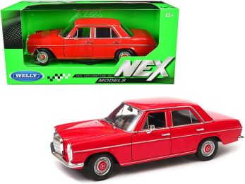 Mercedes Benz 220 Red \NEX Models\" 1/24 Diecast Model Car by Welly"""