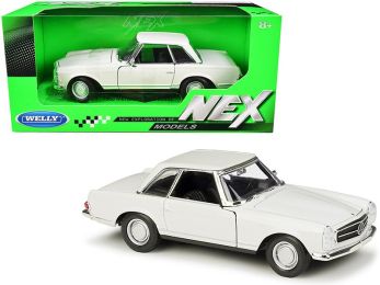 1963 Mercedes Benz 230SL Coupe Cream \NEX Models\" 1/24 Diecast Model Car by Welly"""