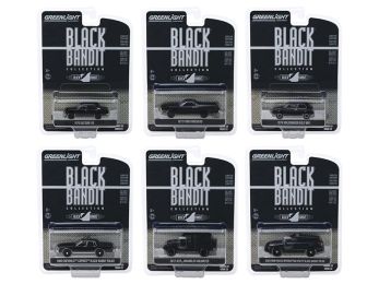\Black Bandit\" 6 piece Set Series 22 1/64 Diecast Model Cars by Greenlight"""