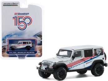 2015 Jeep Wrangler Unlimited White \BFGoodrich 150th Anniversary\" \""Anniversary Collection\"" Series 11 1/64 Diecast Model Car by Greenlight"""