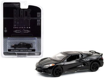 2020 Chevrolet Corvette C8 Stingray \Black Bandit\" Series 24 1/64 Diecast Model Car by Greenlight"""