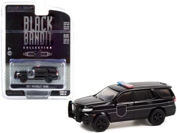 2021 Chevrolet Tahoe \Black Bandit Police\" \""Black Bandit\"" Series 25 1/64 Diecast Model Car by Greenlight"""