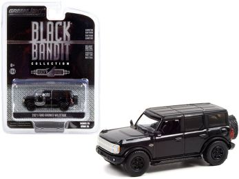 2021 Ford Bronco Wildtrak Black Bandit Series 25 1/64 Diecast Model Car by Greenlight