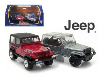1987-95 Jeep Wrangler YJ Hobby Only Exclusive 2 Cars Set 1/64 Diecast Model Cars by Greenlight