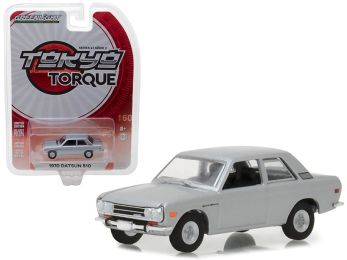 1970 Datsun 510 Silver Tokyo Torque Series 2 1/64 Diecast Model Car by Greenlight