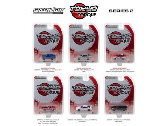 Tokyo Torque Series Release 2 Set of 6pcs 1/64 Diecast Model Cars by Greenlight