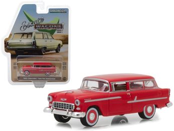 1955 Chevrolet Two-Ten Handyman Gypsy Red \Estate Wagons\" Series 1 1/64 Diecast Model Car by Greenlight"""