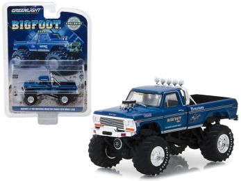 1974 Ford F-250 Monster Truck Bigfoot #1 Blue \The Original Monster Truck\" (1979) Hobby Exclusive 1/64 Diecast Model Car by Greenlight"""