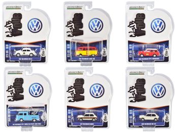 \Club Vee V-Dub\" Set of 6 pieces Series 11 1/64 Diecast Model Cars by Greenlight"""