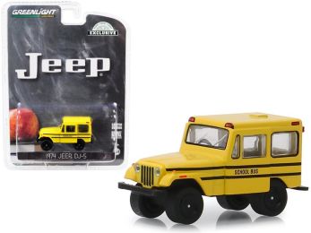 1974 Jeep DJ-5 School Bus Yellow \Hobby Exclusive\" 1/64 Diecast Model Car by Greenlight"""