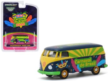 Volkswagen Panel Van \Carnaval do Brasil - 2020\" (Carnival of Brazil) \""Hobby Exclusive\"" 1/64 Diecast Model by Greenlight"""