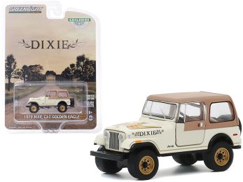 1979 Jeep CJ-7 Golden Eagle \Dixie\" Cream with Brown Top \""Hobby Exclusive\"" 1/64 Diecast Model Car by Greenlight"""