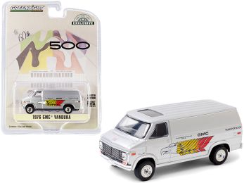 1976 GMC Vandura Silver \GMC Transportation\" 60th Annual Indianapolis 500 Mile Race \""Hobby Exclusive\"" 1/64 Diecast Model Car by Greenlight"""