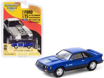 1979 Ford Cobra T5 Blue Glow \Hobby Exclusive\" 1/64 Diecast Model Car by Greenlight"""