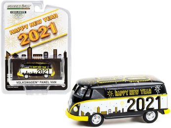 Volkswagen Panel Van \Happy New Year 2021\" \""Hobby Exclusive\"" 1/64 Diecast Model by Greenlight"""
