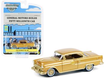 1955 Chevrolet Bel Air Gold with Gold Interior The 50 Millionth General Motors Car Hobby Exclusive 1/64 Diecast Model Car by Greenlight