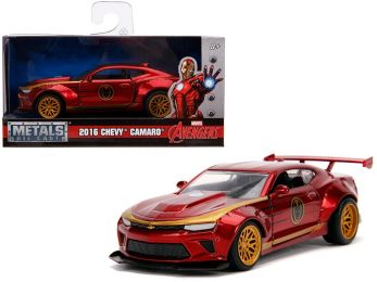 2016 Chevrolet Camaro \Iron Man\" Theme \""Marvel\"" Series 1/32 Diecast Model Car by Jada"""