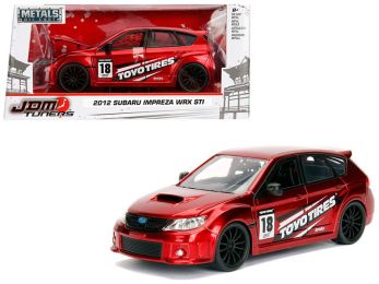 2012 Subaru Impreza WRX STI Red \JDM Tuners\" 1/24 Diecast Model Car by Jada"""