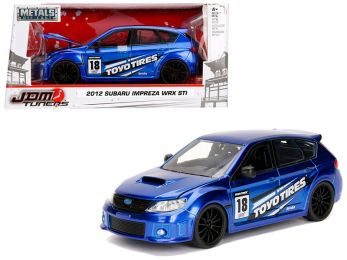 2012 Subaru Impreza WRX STI Blue \JDM Tuners\" 1/24 Diecast Model Car by Jada"""