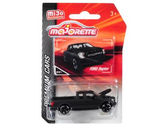 Ford Raptor F150 Pickup Truck Matt Black \Premium Cars\" 1/72 Diecast Model Car by Majorette"""