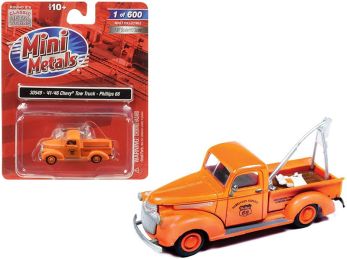1941-1946 Chevrolet Tow Truck \Phillips 66\" Orange 1/87 (HO) Scale Model Car by Classic Metal Works"""