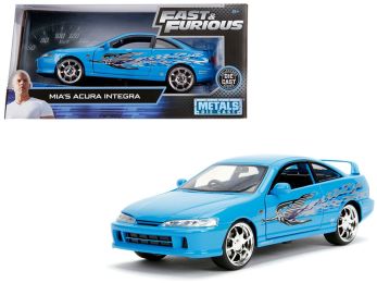 Mia\'s Acura Integra RHD (Right Hand Drive) Blue \The Fast and the Furious\" Movie 1/24 Diecast Model Car by Jada"""