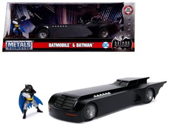 Batmobile with Batman Diecast Figure \Animated Series\" DC Comics Series 1/24 Diecast Model Car by Jada"""
