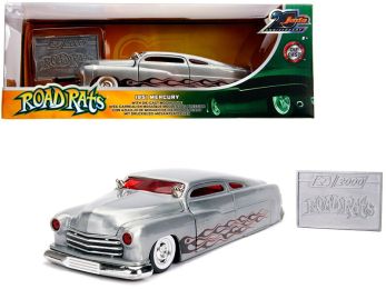1951 Mercury Raw Metal with Flames \Road Rats\" \""Jada 20th Anniversary\"" 1/24 Diecast Model Car by Jada"""