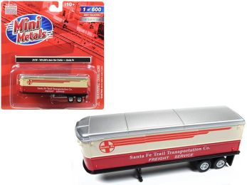 1940\'s-1950\'s Aerovan Trailer \Santa Fe Trail Transportation Co.\" Freight Service 1/87 (HO) Scale Model by Classic Metal Works"""