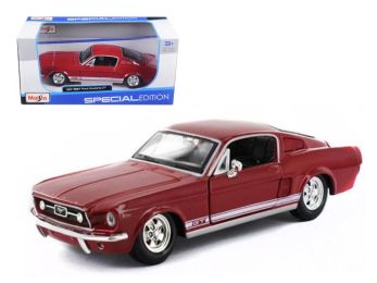 1967 Ford Mustang GT Red 1/24 Diecast Model Car by Maisto