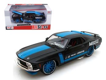 1970 Ford Mustang Boss 302 \All Stars\ Black 1/24 Diecast Model Car by Maisto