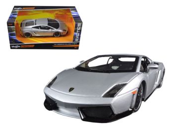 Lamborghini Gallardo LP 560-4 Silver \Exotics\" 1/24 Diecast Model Car by Maisto"""