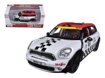 Mini Cooper Coutryman White #13 1/24 Diecast Car Model by Maisto