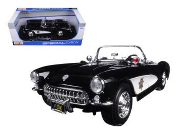 1957 Chevrolet Corvette Highway Patrol 1/18 Diecast Model Car by Maisto