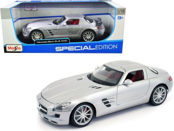 Mercedes Benz SLS AMG Silver Metallic \Special Edition\" 1/18 Diecast Model Car by Maisto"""