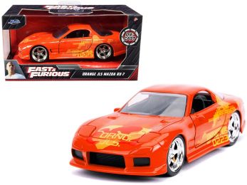 Orange Julius Mazda RX-7 Orange Metallic with Graphics Fast & Furious Series 1/32 Diecast Model Car by Jada