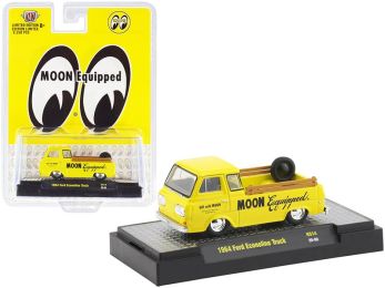 1964 Ford Econoline Pickup Truck \Moon Equipped\" Bright Yellow Limited Edition to 8250 pieces Worldwide 1/64 Diecast Model Car by M2 Machines"""