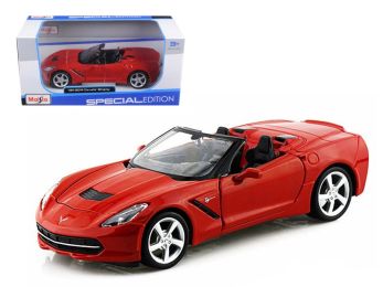2014 Chevrolet Corvette Stingray Convertible Red 1/24 Diecast Model Car by Maisto