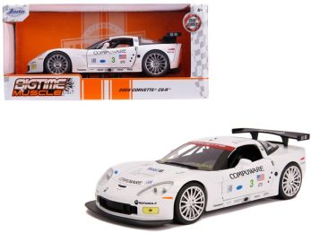 2005 Chevrolet Corvette C6-R #3 Olivier Beretta - Oliver Gavin \Compuware\" White \""Bigtime Muscle\"" 1/24 Diecast Model Car by Jada"""