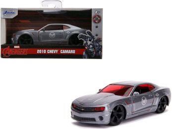 2010 Chevrolet Camaro Silver \War Machine\" \""Avengers\"" \""Marvel\"" Series 1/32 Diecast Model Car by Jada"""