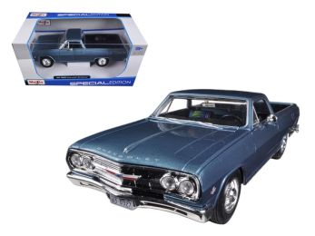 1965 Chevrolet El Camino Blue  Metallic 1/25 Diecast Model Car by Maisto