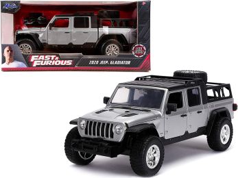 2020 Jeep Gladiator Pickup Truck Silver with Black Top \Fast & Furious\" Series 1/24 Diecast Model Car by Jada"""